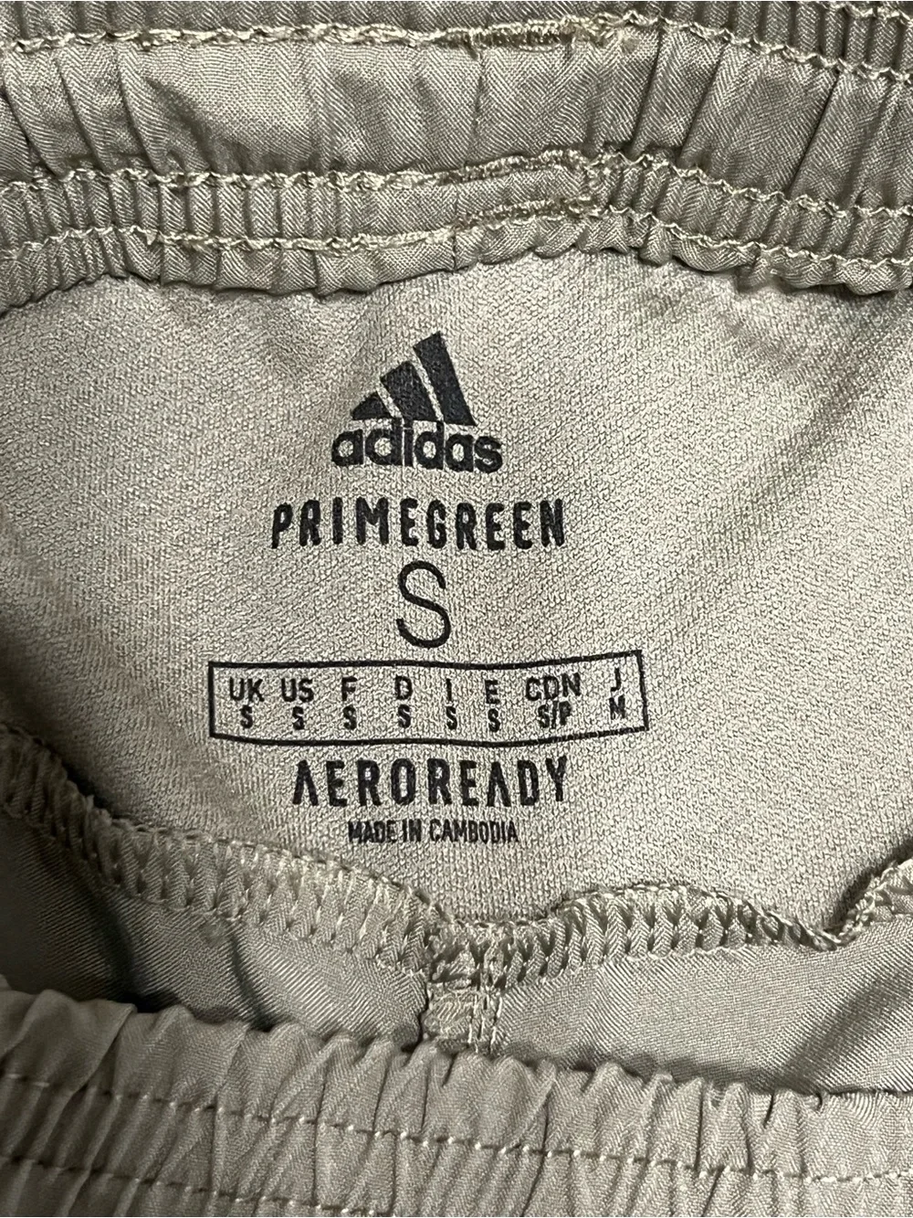 Adidas Olive Athletic Short Zip-Pockets